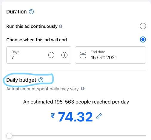 Set your Budget