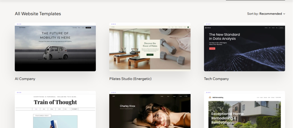WIX templates
