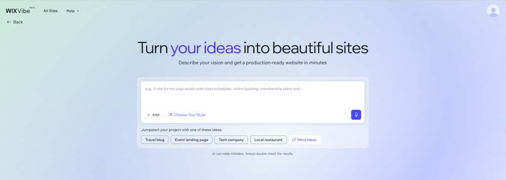 Wix ADi website builder AI