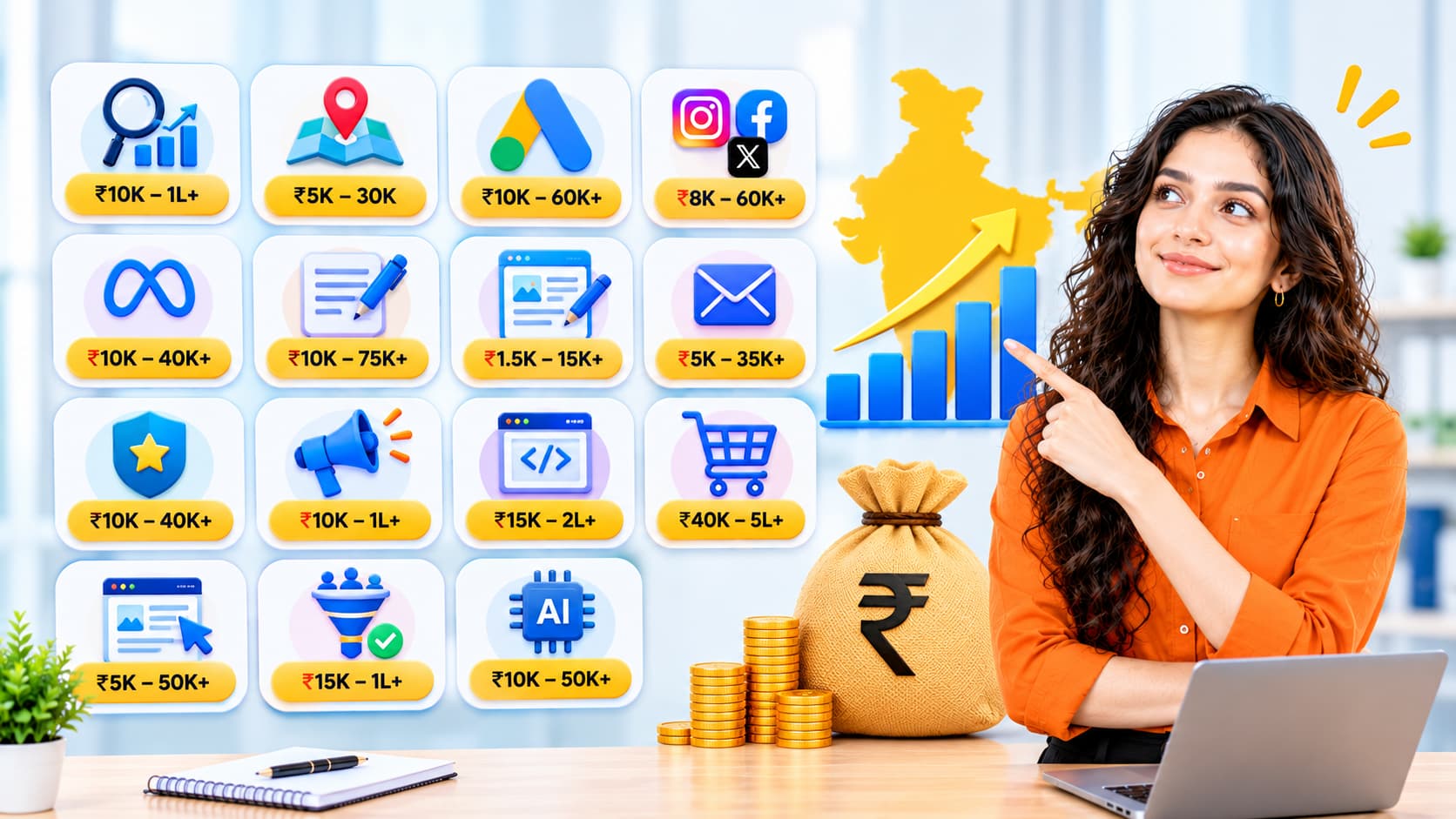 Digital Marketing Pricing in India by Service