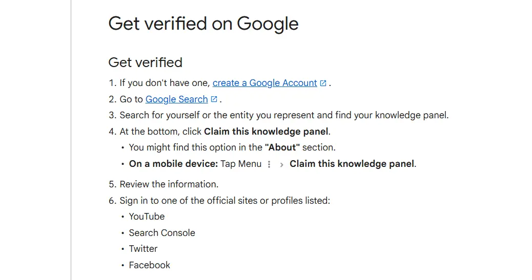 If a Google Knowledge Panel for your brand exists, Google offers a verification process so you can claim it and suggest changes