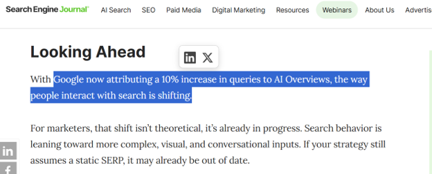 Third, Google also says AI features make people search more. On its Q2 2025 earnings call, Pichai said AI Overviews drive over 10% more queries for the types of searches that show them, mostly in big markets such as the US and India (TechCrunch, Search Engine Journal). That is a company claim, so read it with care.